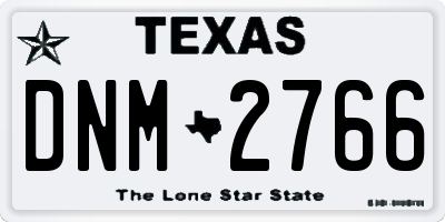 TX license plate DNM2766