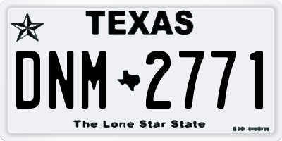 TX license plate DNM2771