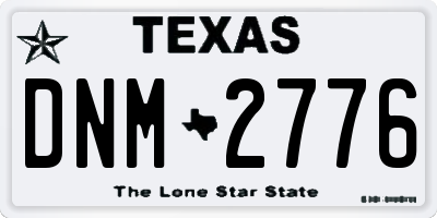 TX license plate DNM2776