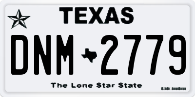 TX license plate DNM2779