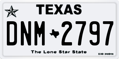 TX license plate DNM2797
