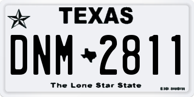 TX license plate DNM2811