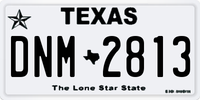 TX license plate DNM2813