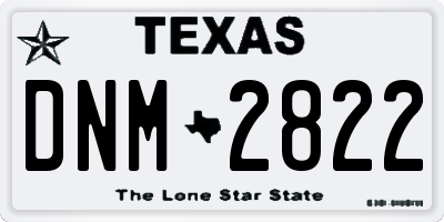 TX license plate DNM2822