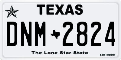 TX license plate DNM2824