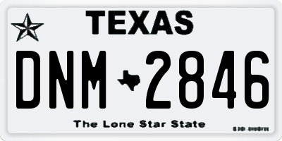 TX license plate DNM2846