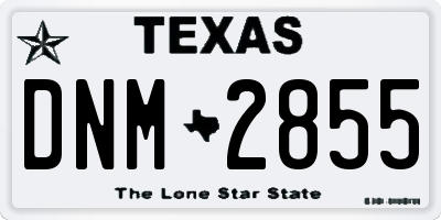 TX license plate DNM2855