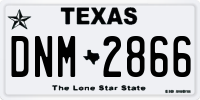 TX license plate DNM2866