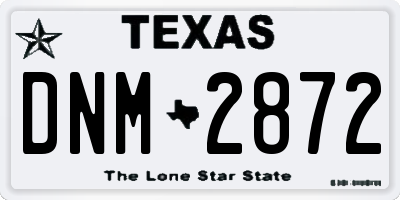 TX license plate DNM2872
