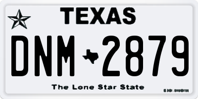 TX license plate DNM2879