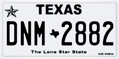 TX license plate DNM2882