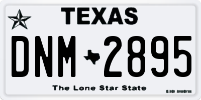 TX license plate DNM2895