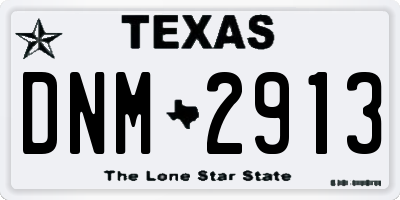 TX license plate DNM2913