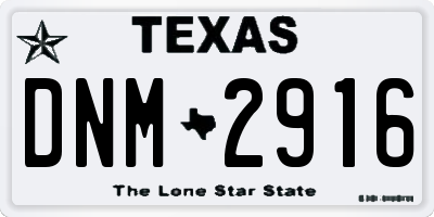 TX license plate DNM2916