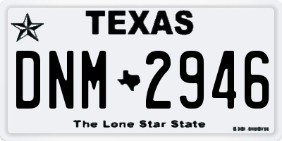 TX license plate DNM2946