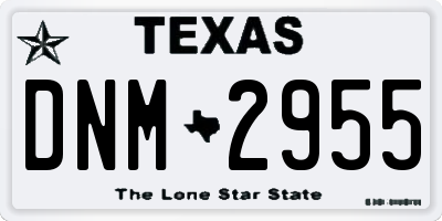 TX license plate DNM2955