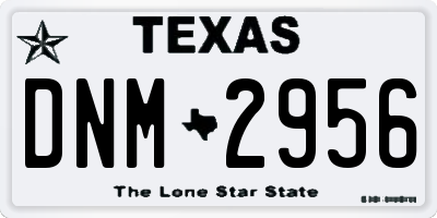TX license plate DNM2956