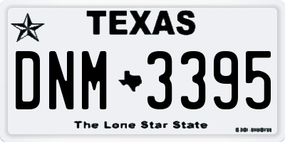 TX license plate DNM3395