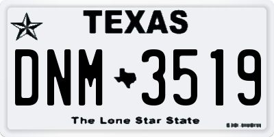 TX license plate DNM3519