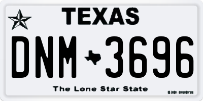 TX license plate DNM3696