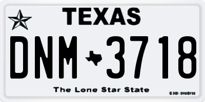 TX license plate DNM3718