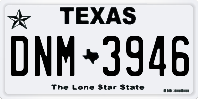 TX license plate DNM3946