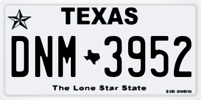 TX license plate DNM3952