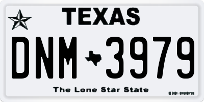TX license plate DNM3979