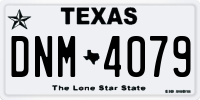 TX license plate DNM4079