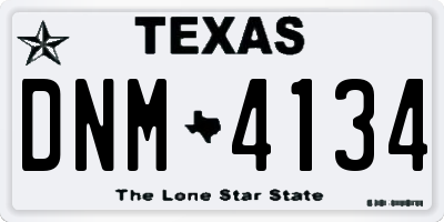 TX license plate DNM4134