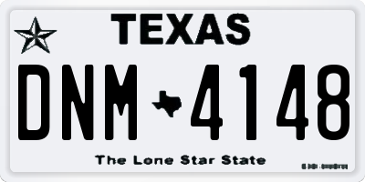 TX license plate DNM4148