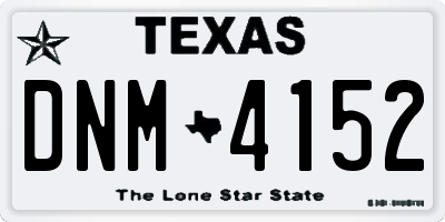TX license plate DNM4152