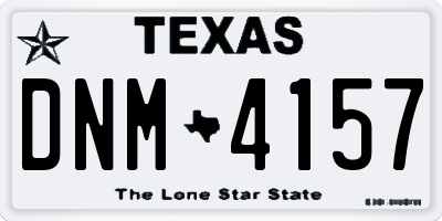 TX license plate DNM4157