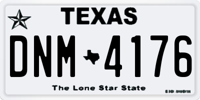 TX license plate DNM4176