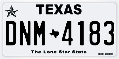 TX license plate DNM4183
