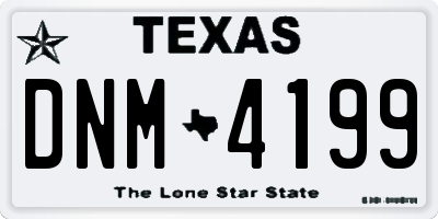 TX license plate DNM4199