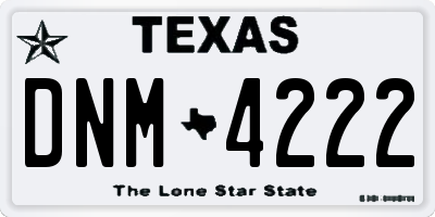 TX license plate DNM4222