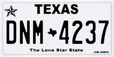 TX license plate DNM4237