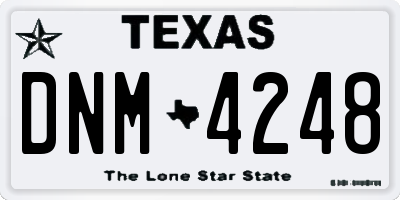 TX license plate DNM4248