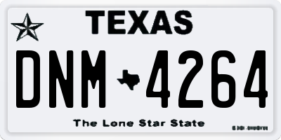 TX license plate DNM4264