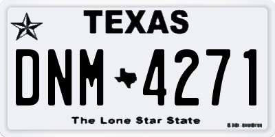 TX license plate DNM4271