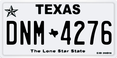 TX license plate DNM4276