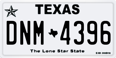TX license plate DNM4396