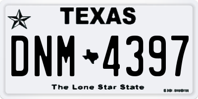 TX license plate DNM4397