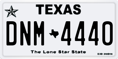 TX license plate DNM4440