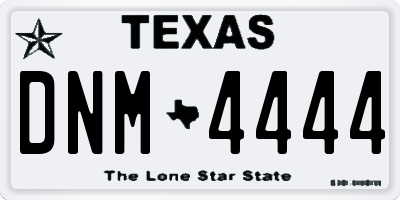 TX license plate DNM4444