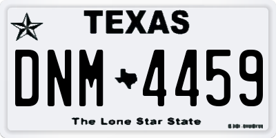 TX license plate DNM4459