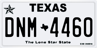 TX license plate DNM4460