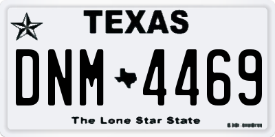 TX license plate DNM4469