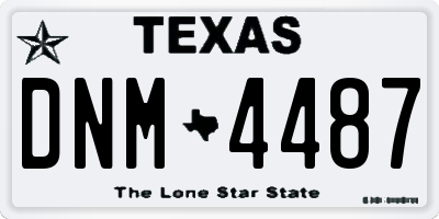 TX license plate DNM4487